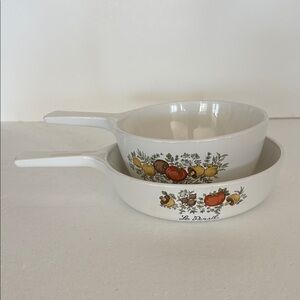 Vintage CorningWare “Spice of Life” saucepans Set of 2
